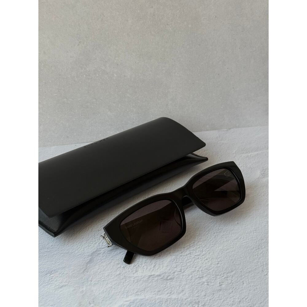 NEW Saint Laurent SL M127/F Sunglasses in Black - Picture 2 of 9